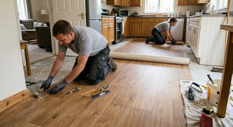 Linoleum Flooring Replacement in Palm Beach County, FL