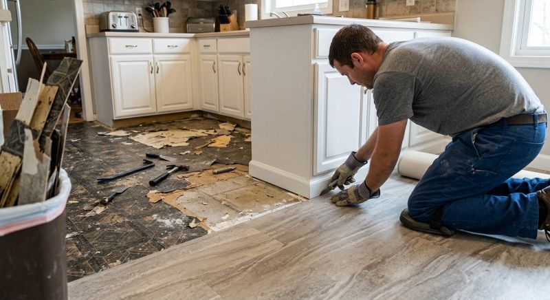 Linoleum Flooring Replacement in Palm Beach County, FL